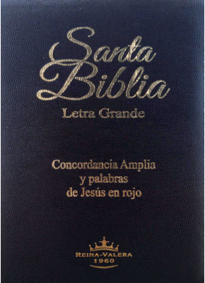 Santa Biblia con Concordancia Amplia y palabras de Jesús en rojo - Letra Grande - Com Zíper - Preto