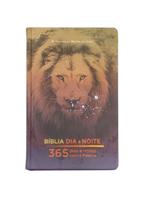 Bíblia Dia e Noite 365 NAA Capa Dura Leão 