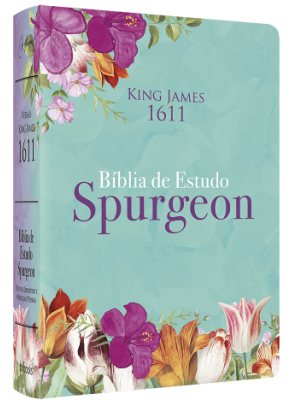 Bíblia de Estudo Spurgeon | BKJ 1611 | Letra Grande | Luxo | Floral