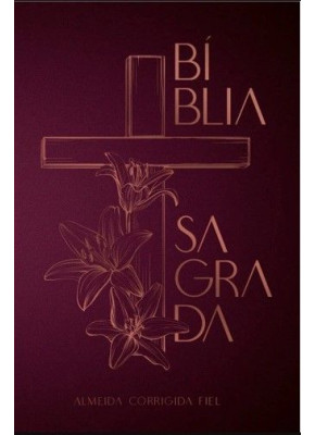 Bíblia Sagrada Acf Cruz Floral Leitura Perfeita Capa Dura   