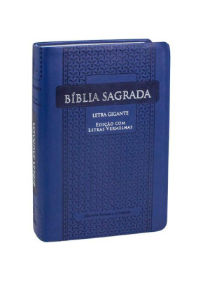Bíblia Sagrada Rc Azul Md Lgig Índice Edições Com Letra Vermelhas   