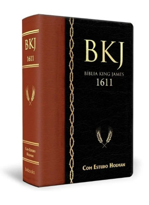 Bíblia De Estudo King James 1611 Holman 6ª edição Marrom e Preto