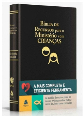 Bíblia De Recursos Para O Ministério Com Crianças Luxo PU Preta