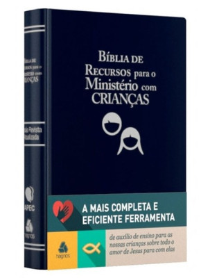 Bíblia De Recursos Para O Ministério Com Crianças Luxo PU Azul