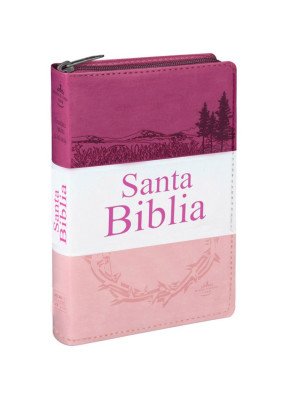 Santa Bíblia Com Zíper | Espanhol | Rosa Triotone