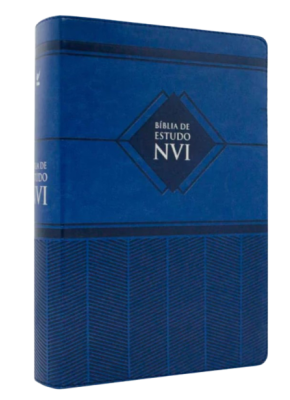 Biblia de Estudo NVI luxo azul