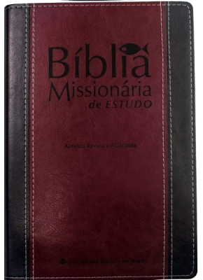 Bíblia Missionaria De Estudo RA Preto e Vinho