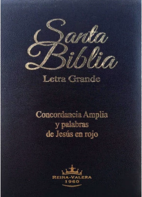 Santa Biblia con Concordancia Amplia y palabras de Jesús en rojo - Letra Grande - Com Zíper - Preto