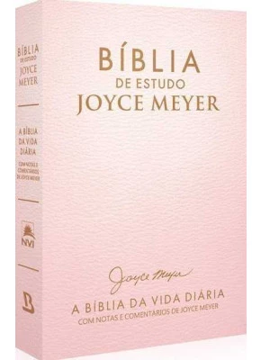 Bíblia De Estudo Joyce Meyer Luxo Capa Rosa    