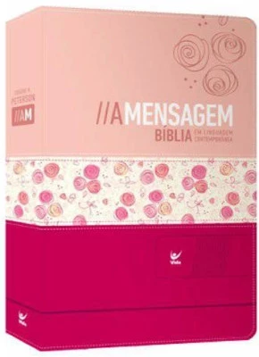Bíblia A Mensagem Rosa Claro e Escuro     