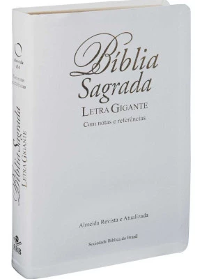 Bíblia Sagrada RA Branca Letra Gigante com índice  