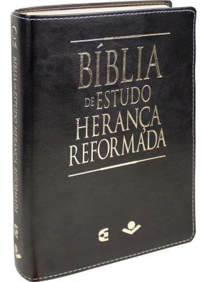 Bíblia de Estudo Herança Reformada RA Couro Sintético Preta    