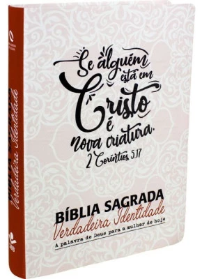 Bíblia Sagrada Verdadeira Identidade Rosa Lettering      