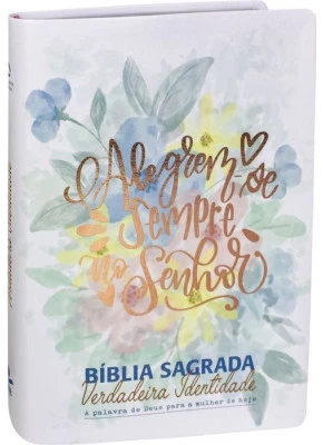 Bíblia Sagrada Verdadeira Identidade Branca Lettering      
