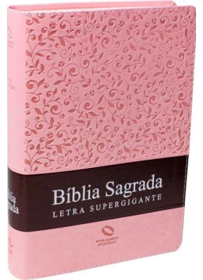 Bíblia Sagrada Naa Letra Supergigante Rosa   
