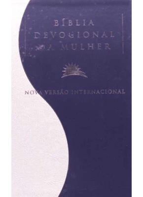 Bíblia Devocional Da Mulher NVI Pérola com Azul Marinho    