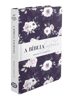 A Bíblia Sagrada Acf Capa Dura Média Violetas   