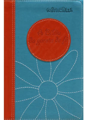 Bíblia da Garota de Fé NTLH Laranja e Azul    