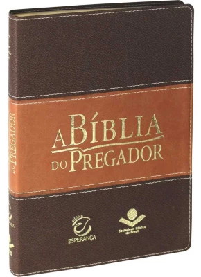 Bíblia Do Pregador Marrom Claro E Escuro     