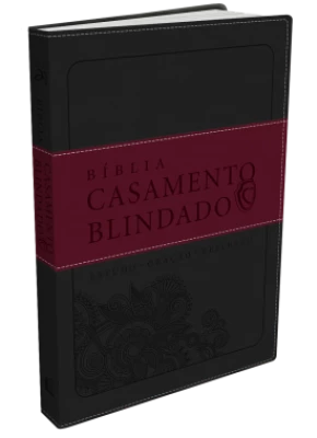 Bíblia Casamento Blindado – Capa Cinza Preta e Vinho     