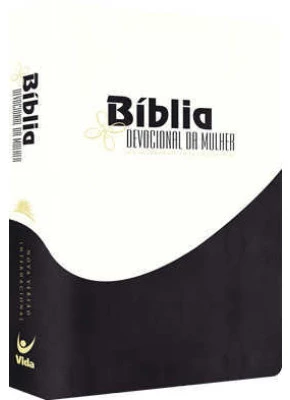 Bíblia Devocional Da Mulher NVI Pérola Com Preto    