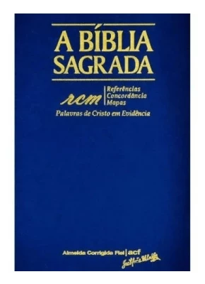Bíblia Sagrada Acf Azul Rcm   