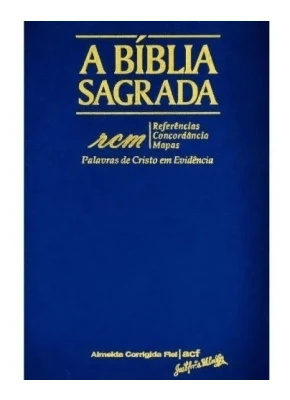 Bíblia Sagrada Acf Azul Índice Rcm    