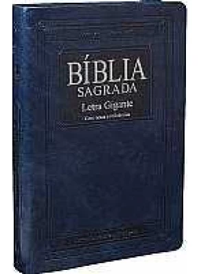 Bíblia Sagrada RA Média Letra gigante Azul Nobre com  Índice 