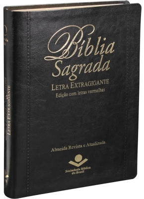 Bíblia Sagrada Letra Extragigante Ra Luxo Preta     