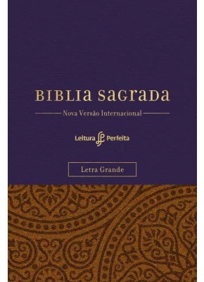 Bíblia Sagrada NVI Com Espaço Para Anotação Leitura Perfeita Letra Grande Roxa E Marrom 