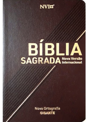 Bíblia Sagrada NVI Nova Ortografia Gigante Semi Luxo Marrom 