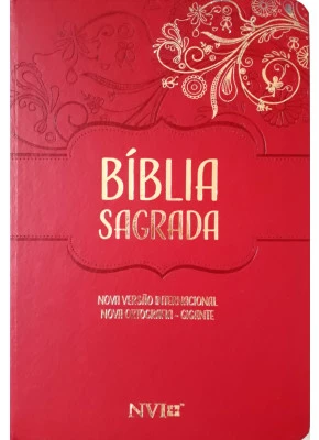 Bíblia Sagrada NVI Nova Ortografia Gigante Semi Luxo Vermelha 