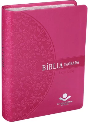 Bíblia Sagrada RA Letra Grande Pequena Pink Fuxia  