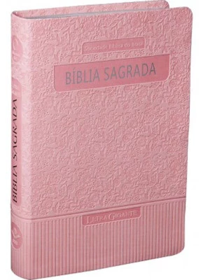 Bíblia Sagrada RA Rosa Claro Letra Gigante Com índice  