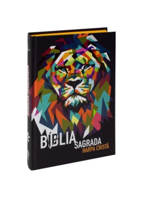 Bíblia Sagrada Rc Com Harpa Cristã Leão      