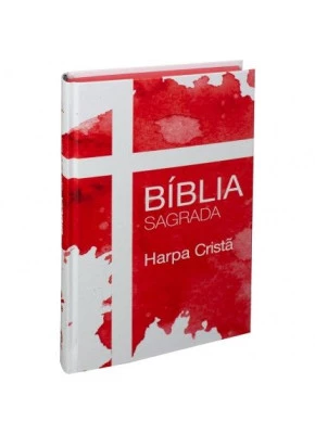 Bíblia Sagrada Rc Branca/Vermelha Md Harpa Cristã Cd    