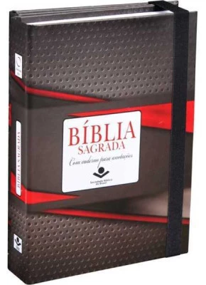 Bíblia Sagrada RA com caderno para anotações Cinza E Vermelho   