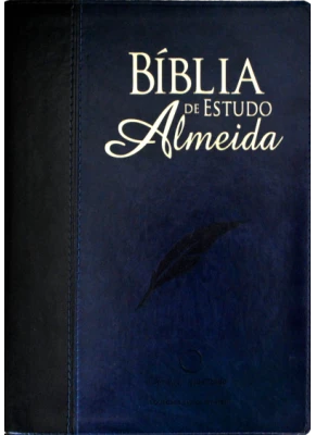 Bíblia de Estudo Almeida RA Preto e Azul    