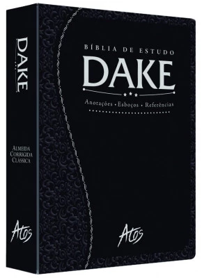 Bíblia De Estudo Dake | Preta Trabalhada      