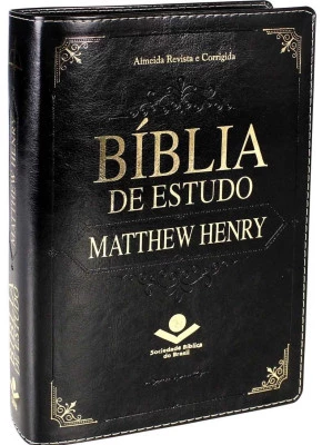 Bíblia de Estudo Matthew Henry RC Luxo Preto    