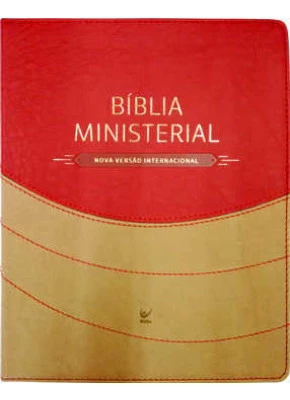 Bíblia Ministerial Nvi - Duotone Marrom Claro E Vermelho C/ Índice