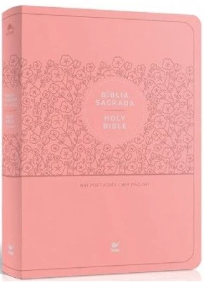 Bíblia Sagrada Nvi Holy Bible | Português Inglês | Rosa   