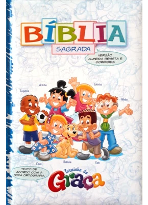Bíblia Sagrada RC Infantil Azul Turminha Da Graça  