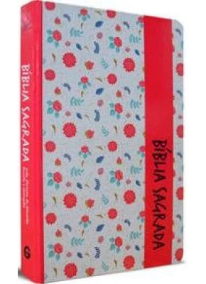 Bíblia Sagrada Rc Pink Flora Md Geográfica Cd    