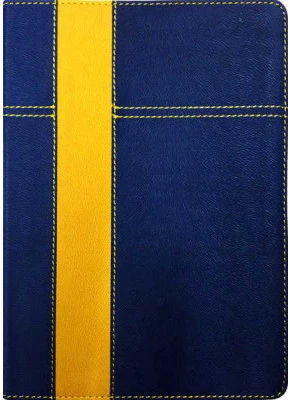 Bíblia Thompson Média Azul e Amarelo    