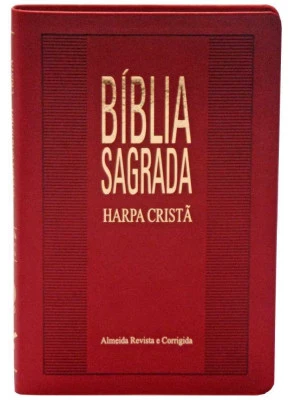 Bíblia Sagrada Média Slim Com Harpa Vermelha - Cpad