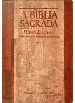 Bíblia ACF Letra Hiper Legível Palavra de Cristo em Evidencia – Cortiça  Madeira   