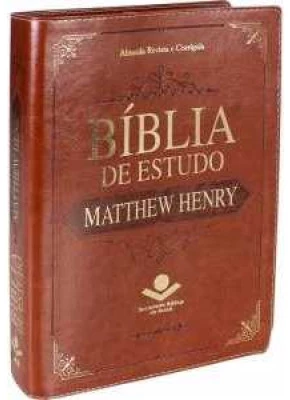 Bíblia de Estudo Matthew Henry RC Luxo Marrom    