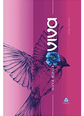 Nova Bíblia Viva Rosa Letra Grande Capa Dura   