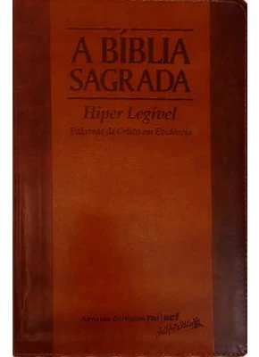 Bíblia ACF Letra Hiper Legível Palavra de Cristo em evidencia – Chocolate Havana   